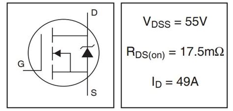 Irfz44n N Channel Mosfet Pinout Equivalent Application And