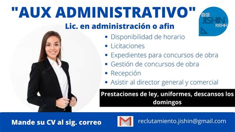 Vacante Auxiliar Administrativo CANACO La Paz