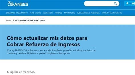 Como Actualizar Mis Datos En Anses Para Cobrar El Bono Fecha