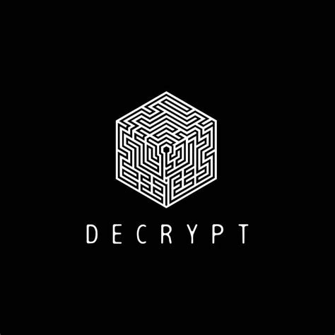 Decrypt Logo Design Inspired By Labyrinths Cryptography And Mystery