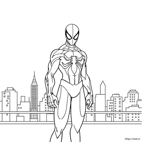 Half Spiderman Half Venom Coloring Page