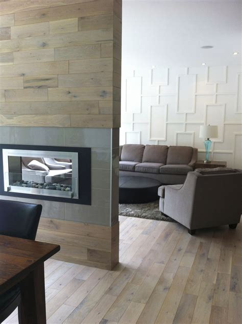 Wood Grain Tile Fireplace