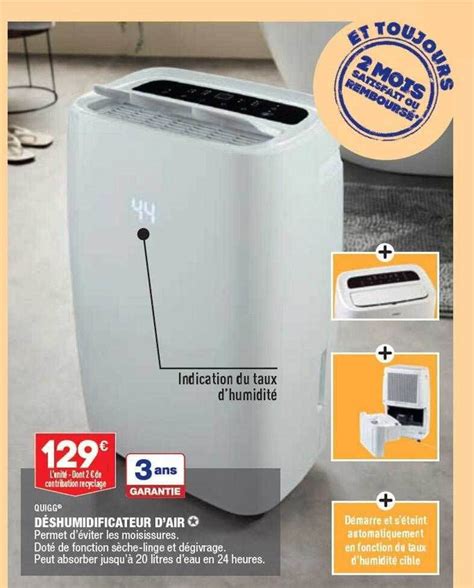 Promo D Shumidificateur D Air Quigg Chez Aldi