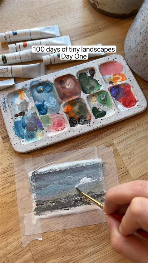 Days Of Tiny Landscapes Day One Diy Watercolor Painting