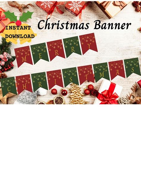 Printable Christmas Banner DIY