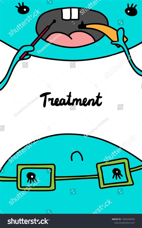 Treatment Hand Drawn Vector Illustration Cartoon Stock Vector (Royalty ...