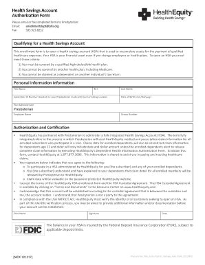 Fillable Online Phs Health Savings Account Authoriza On Form