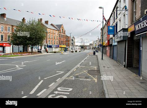 Portadown town centre decked in flags and bunting for the orange ...