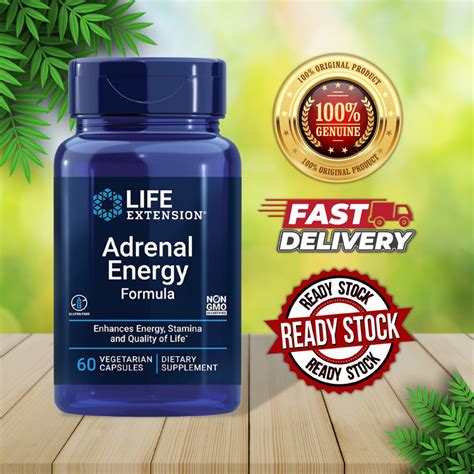 Ready Stock Life Extension Adrenal Energy Formula 60 Vegetarian Capsules Shopee Malaysia