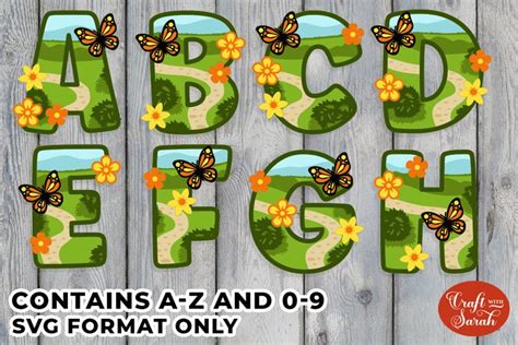 spring layered alphabet     alphabet svgs