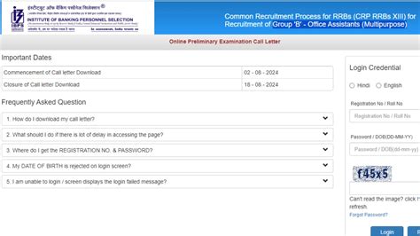 IBPS RRB Clerk Admit Card 2024 Out At Ibps In Direct Link Exam Day