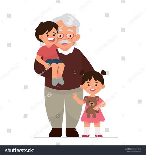 4417 Cartoon Grandpa Children Images Stock Photos And Vectors