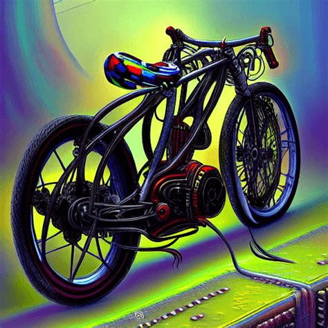 Cyberpunk Bike Oil Painting Creative Fabrica