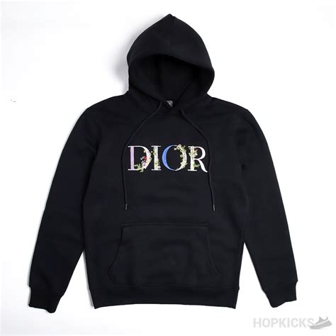 Dior Flower Logo Black Hoodie