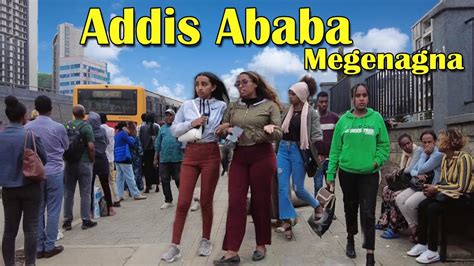 Walking Downtown Megenagna Addis Ababa Ethiopia Walk Around Youtube