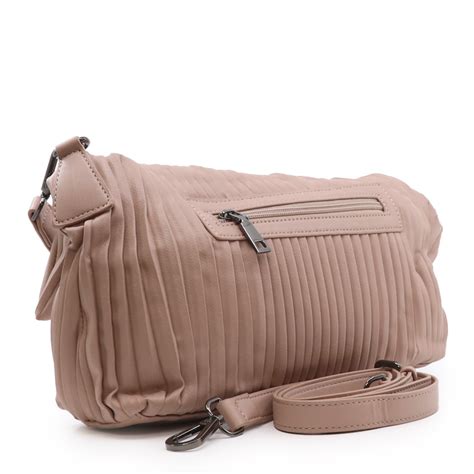 Luca di Gioia Poșetă Luca di Gioia satchel nude cu aspect plisse 2904POSS2203NU poseta plisse