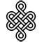 Mystical Knot Of Longevity And Health Sign Good Luck Feng Shui Vector