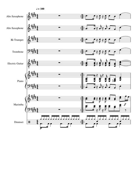 Africa By Toto Sheet Music For Piano Alto Saxophone Trumpet Trombone