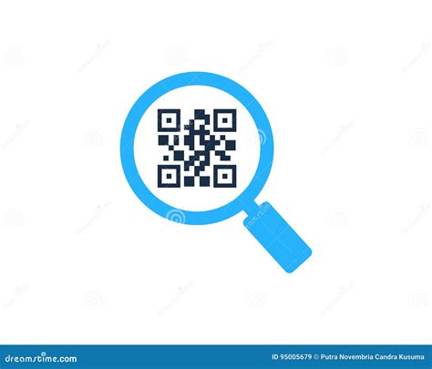 Search Find Barcode Icon Logo Design Element Stock Vector