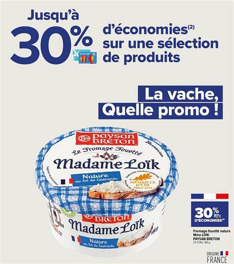 Promo Fromage Fouett Nature Madame Lo K Paysan Breton Chez Carrefour City