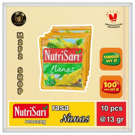 Nutrisari Minuman Serbuk Rasa Nanas Sachet Gr Kemasan Renceng