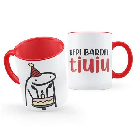 Caneca Flork Meme Rep Bardei Tiuiu Aniversário Emotions Art Canecas