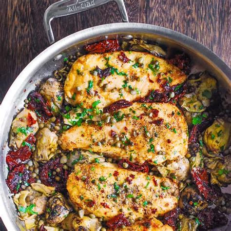 Mediterranean Chicken With Sun Dried Tomatoes And Artichokes Mediterranean Diet Chicken