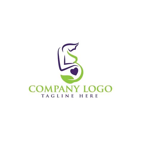 Premium Vector Woman Pregnant Logo Design