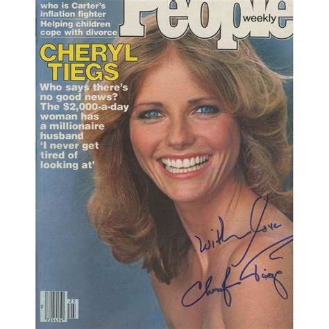 Cheryl Tiegs Signed 8x10 People Weekly Magazine Cover Inscribed With