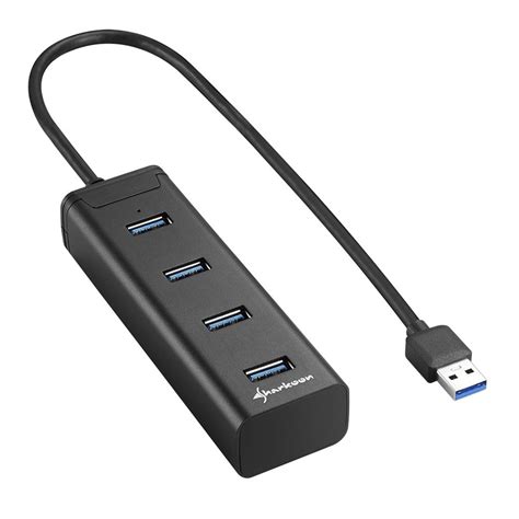 Sharkoon 4 Port Usb 30 Aluminium Hub