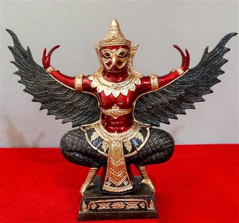 Garuda Statue In Red The King Of All Birds Etsy