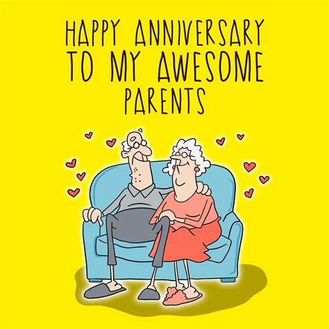 My Awesome Parents Happy Anniversary Card | Boomf