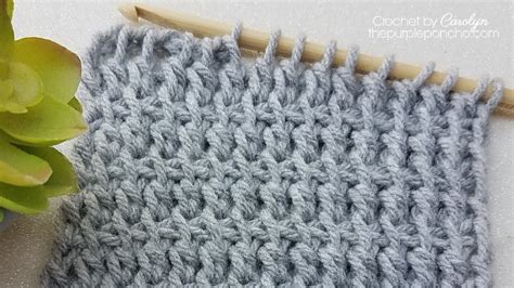 How To Crochet Tunisian Double Crochet Stitch The Purple Poncho