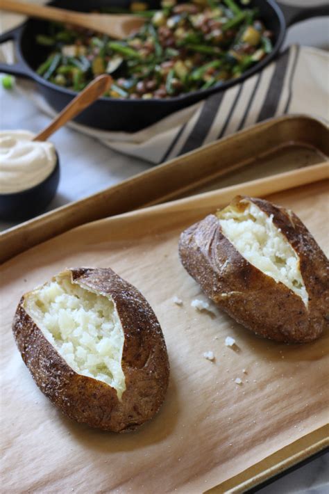 Loaded Vegan Baked Potatoes With Cashew Sour Cream The Mostly Vegan