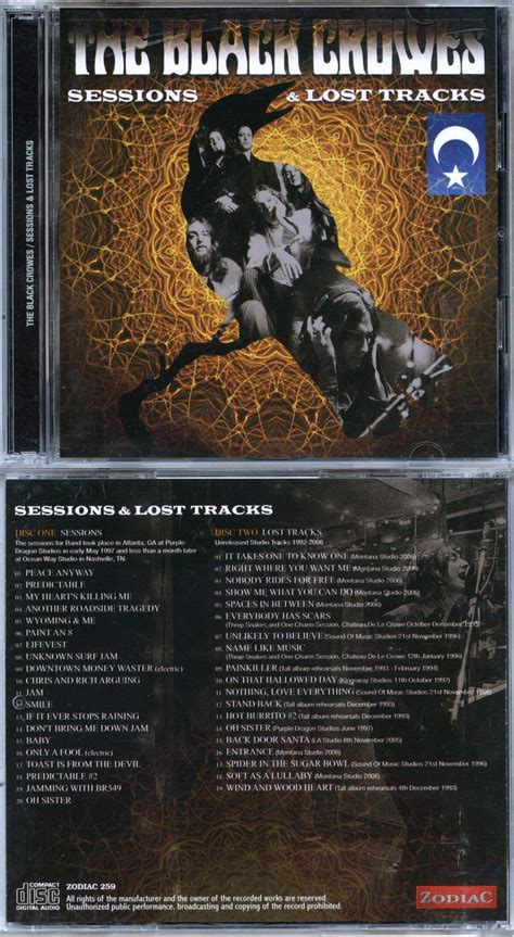 THE BLACK CROWES - Sessions and Lost Tracks ( 2 CD SET ) ( ZODIAC