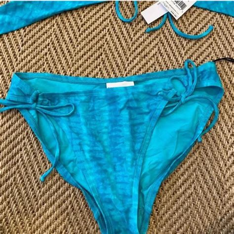 Robin Piccone Blue Bikini Bottoms Brand New Never Depop