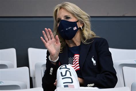 Photos Of Jill Biden Wearing Team USA Clothes At The Olympics