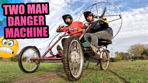 Powering A Tandem Bike With A Paramotor Fan Looks Absolutely Bonkers