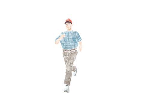 This is Tom Hanks running in that movie by Carolyn Figel on Dribbble