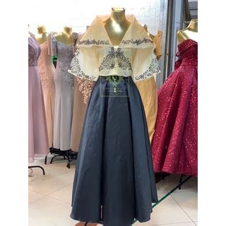 Modern Filipiniana Maria Clara Style With Skirt Shopee Philippines