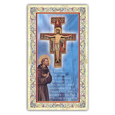 Holy Card Saint Francis Of Assisi And The Crucifix Prayer Online Sales On