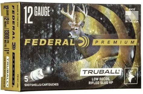 Federal Premium Vital Shok Truball Rifled Slug Load Shotgun Ammo 12ga