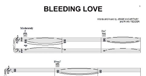 Bleeding Love (Piano, Vocal & Guitar Chords (Right-Hand Melody))