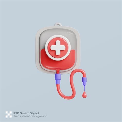 Icono De Bolsa De Sangre Render D Psd Premium Aislado Archivo Psd