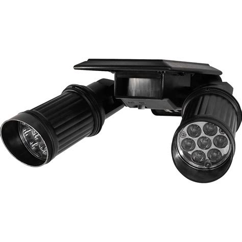 Vectral Solar Twin Security Light 60mm Black Mitre10