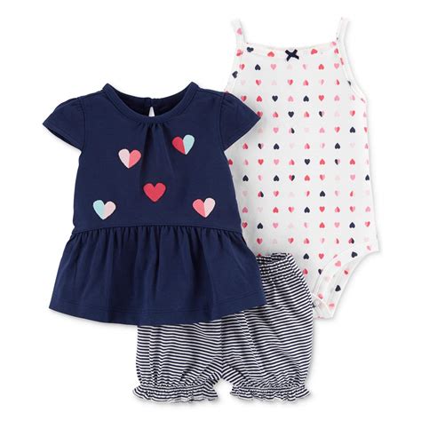 Carters Baby Girls 3 Pc Little Dreamer Layette Set