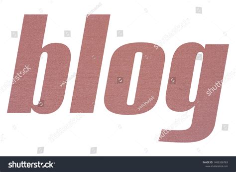 Blog Word Terracotta Colored Fabric Texture Stock Photo 1406336783