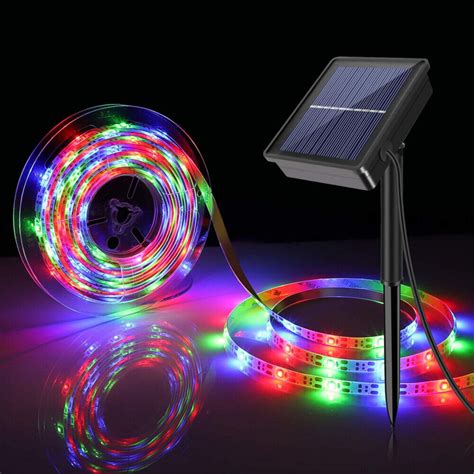 3 5m LED Waterproof Solar Powered Light Strip Garden Outdoor Party Xmas