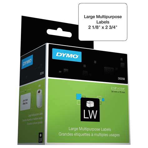 DYMO LabelWriter Multipurpose Labels, 1 x 1, White, 750 Labels/Roll ...