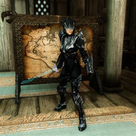 Ebony Valkyrie Armor By Comrade1280 Sse Custom Port At Skyrim Special Edition Nexus Mods